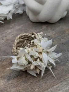 Serviettenring Jute mit Trockenblumen